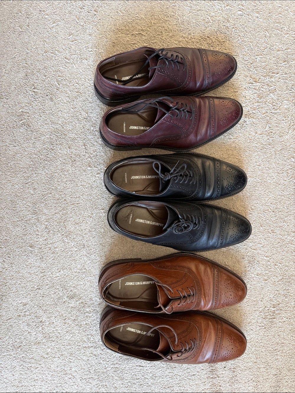 Johnston & Murphy Men's Oxford Dress Shoes - Burgundy, Black, Tan